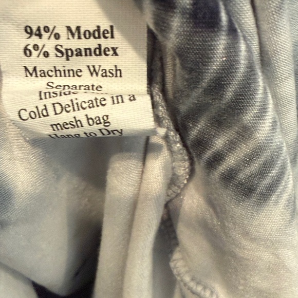 Steel Pony Black and White Tie-Dye Women's Top - Picture 6 of 6